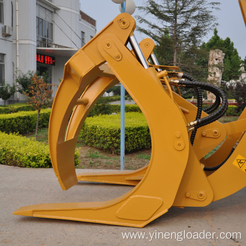 Front Wheel Loader with Grapple